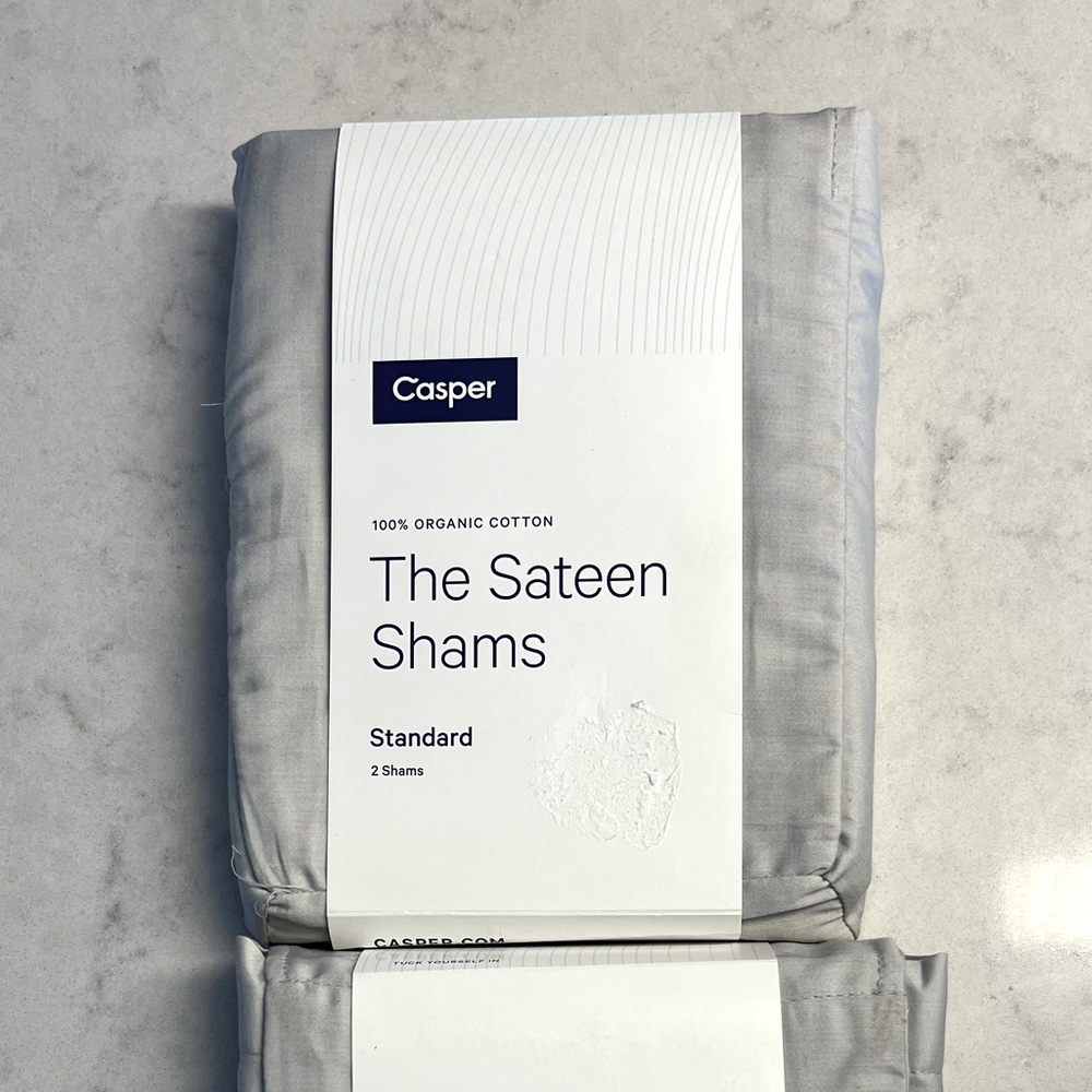 Casper Pillow Shams (2 sets, New, Unopened)